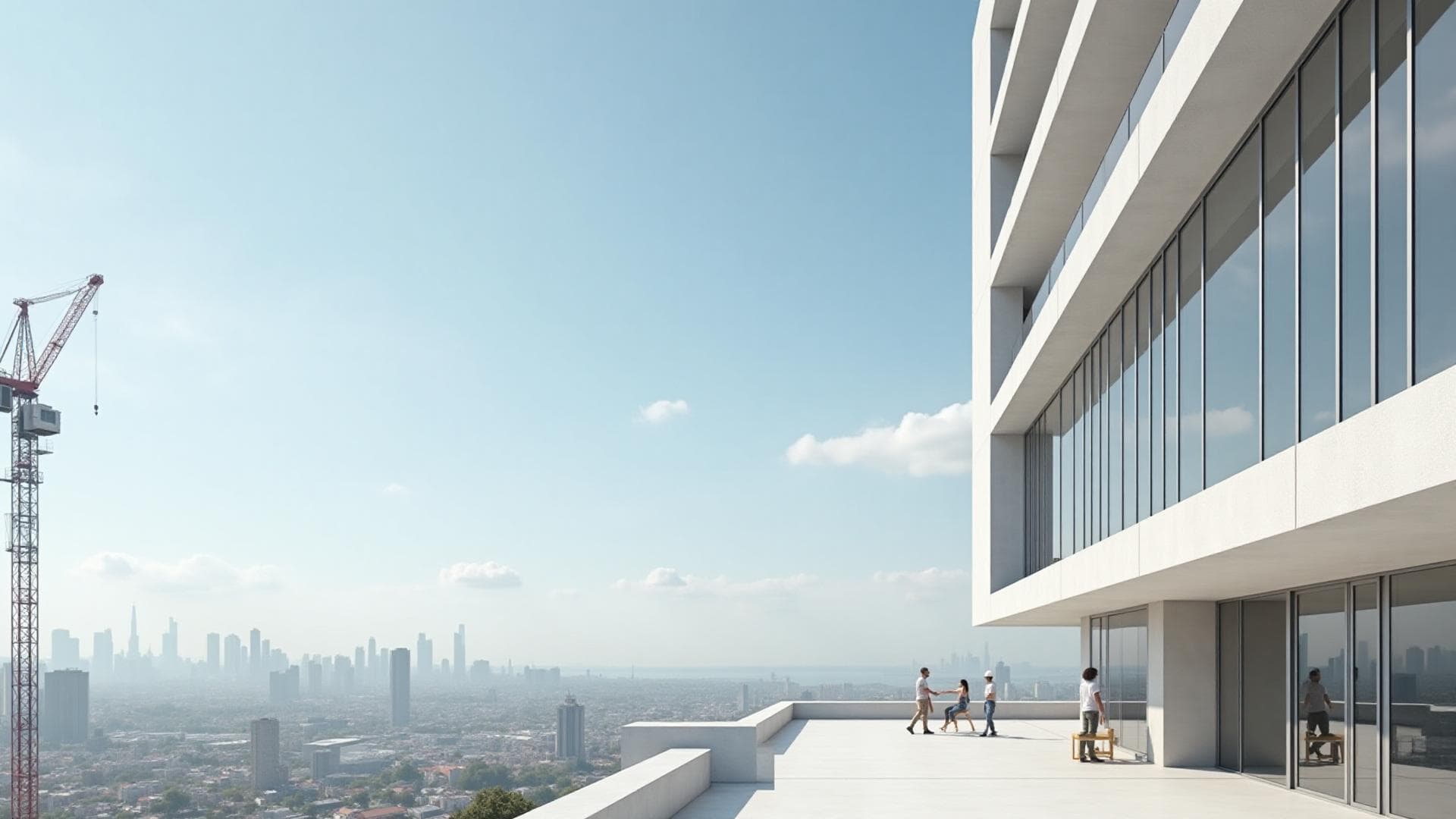 Modern construction project managed with IBUILD